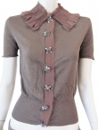 Angelos-Frentzos Cardigan with art deco Gemstone