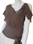 Angelos-Frentzos Frilled t-shirt with laces