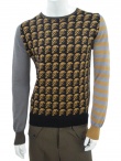 Angelos-Frentzos Long sleeve knit sweater with Skulls