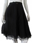 Angelos-Frentzos Skirt with lace flounce on bottom 