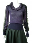 Angelos-Frentzos V-necked jumper georgette