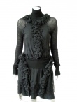 Angelos-Frentzos Highnecked jumper in georgette