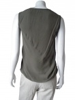 Nicolas & Mark Sleeveless T-Shirt with draped collar