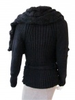 Delphine Wilson Cardigan with frayed diamonds