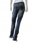 Vic-Torian Jeans con cerniere e pelle