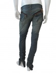 Vic-Torian Jeans con cerniere e pelle