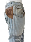 Vic-Torian Pinocchietto di jeans sfrangiato