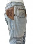 Vic-Torian Frayed Jeans Pedal Pucher