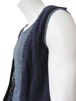 Vic-Torian Sleeveless t-shirt with incorporated waistcoat