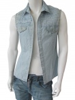 Vic-Torian Sleeveless jeans shirt