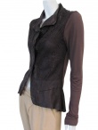 Nicolas & Mark Lasered Leather Cardigan