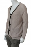 Nicolas & Mark Cardigan Punto Riso + Pelle