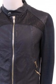 Nicolas & Mark Giacca zip dettagli in pelle