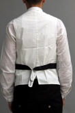Marc Point Effect Vintage Vest on white Fabric