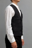 Marc Point Effect Vintage Vest on white Fabric