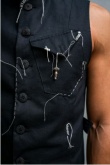 Marc Point Vest with stitching