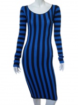 Jennifer Sindon Long striped dress 