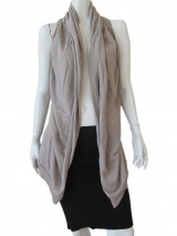 Delphine Wilson Sleeveless cardigan with scarf