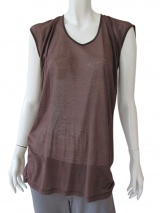 Delphine Wilson Ruched sleeveless t-shirt