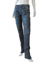 Vic-Torian Jeans con cuciture decorative