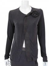 Nicolas & Mark Cardigan with leather rose