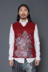 Marc Point Printed V-neck Vest