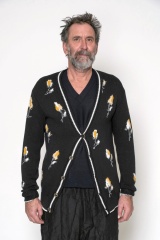 Marc Point Cardigan Flower Inlay