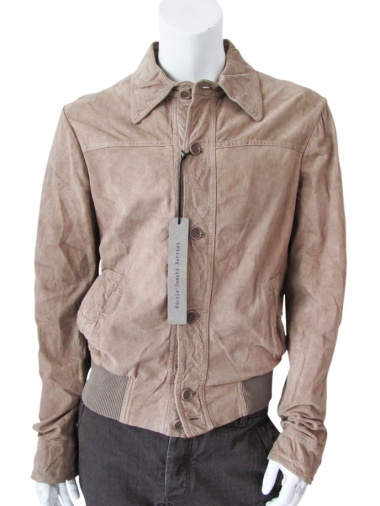 Nicol&ograve; Ceschi Berrini Bomber camoscio c/bottoni