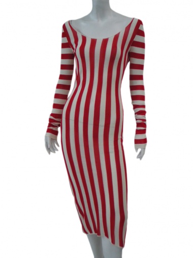 Jennifer Sindon Long Striped Dress