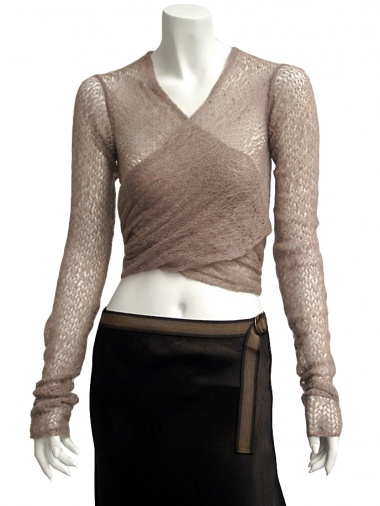 Angelos-Frentzos Open jumper with scarf in Carmen Lace