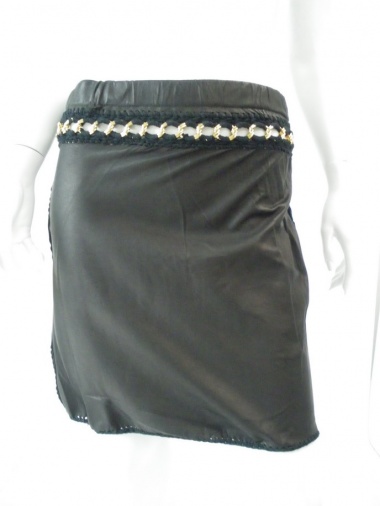 Clare Tough Leather skirt with elastic