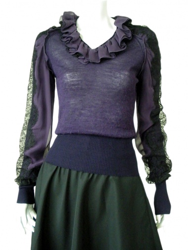 Angelos-Frentzos V-necked jumper georgette