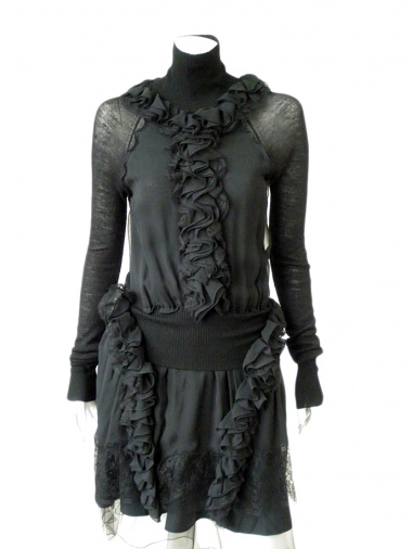 Angelos-Frentzos Highnecked jumper in georgette