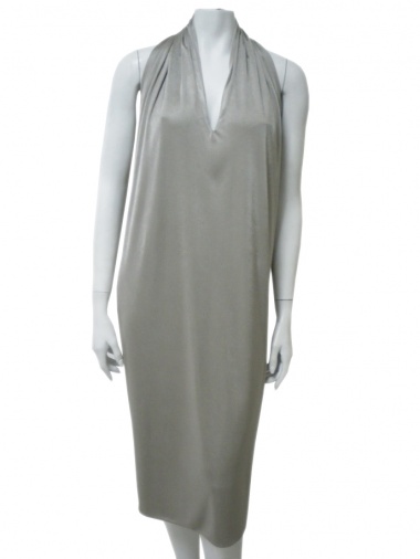 Angelos-Frentzos Dress with drape fastened at the neck