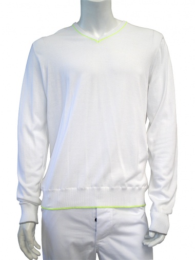 T-skin V-necked pullover