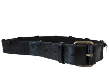 Angelos-Frentzos Leather  and Fabric Belt