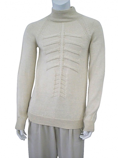 Domingo Rodriguez Turtleneck knit with herringbone fantasy