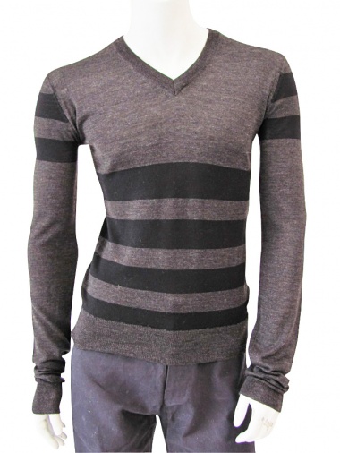 Giulio Bondi Striped V-neck Sweater