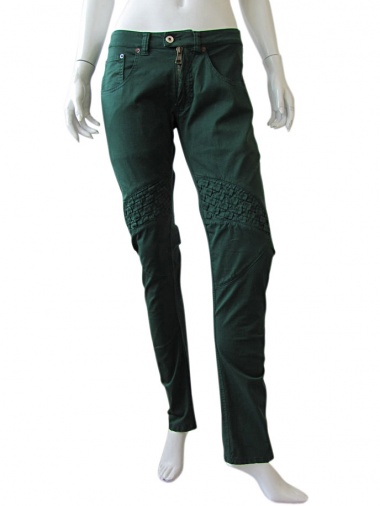 Vic-Torian Jeans verde con intreccio