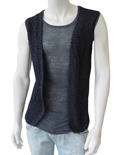 Vic-Torian Sleeveless t-shirt with incorporated waistcoat