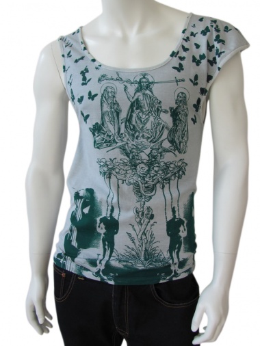 Vic-Torian Asymetric sleeve t-shirt