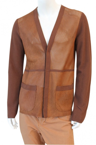 Nicolas & Mark Cardigan con pelle