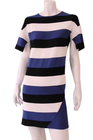 ONE CHOI Three Tone Stripes Dress