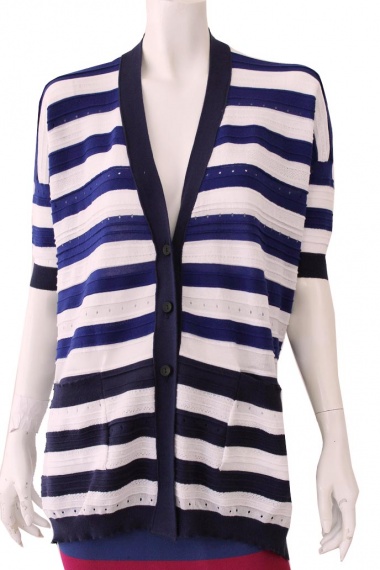 ONE CHOI Stripes Cardigan short sleevees